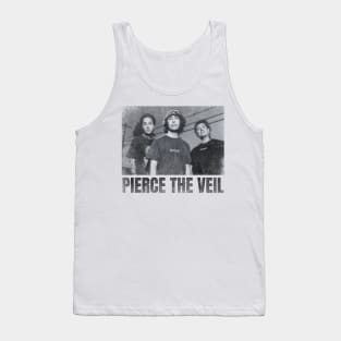 pierce the veil simple urban black n white Tank Top